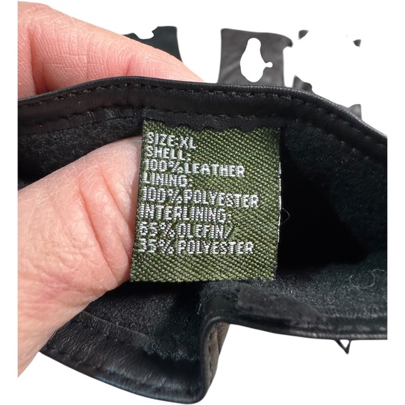 Designer Leather Gloves Thinsulate Insulation Womens XL Black Warm Winter - Picture 3 of 4